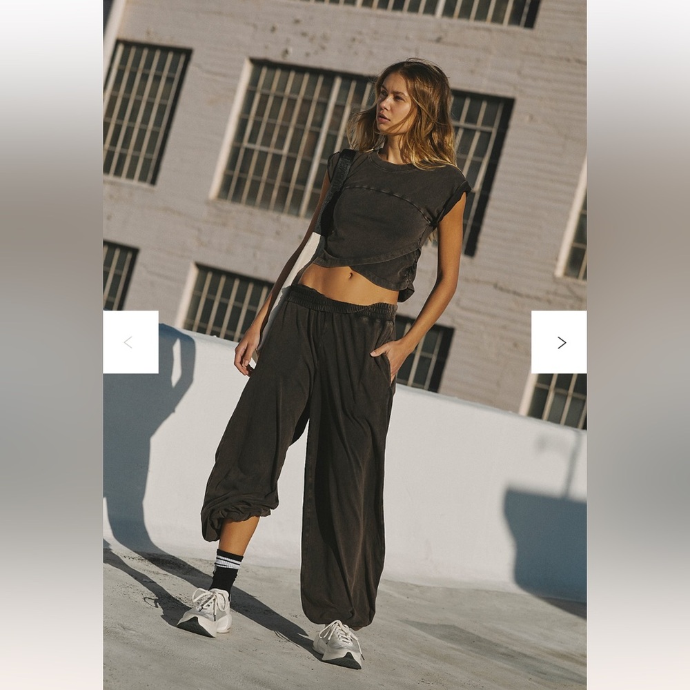 NWT Free People Hot Shot Crossover Set Black S